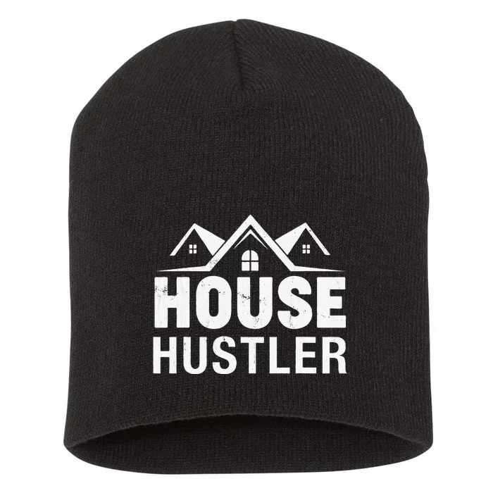 Funny Real Estate Realtor House Hustler Short Acrylic Beanie