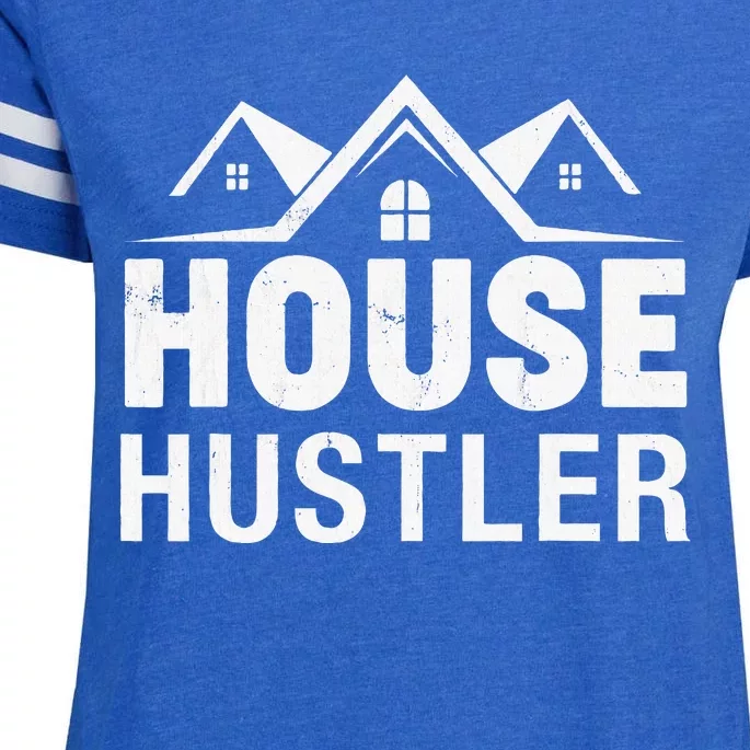 Funny Real Estate Realtor House Hustler Enza Ladies Jersey Football T-Shirt