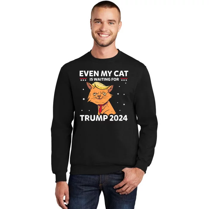 Funny Republicans Even My Cat Is Waiting For Trump 2024 Sweatshirt