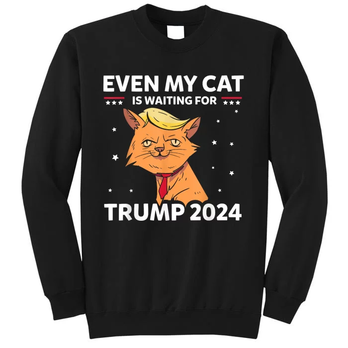 Funny Republicans Even My Cat Is Waiting For Trump 2024 Sweatshirt