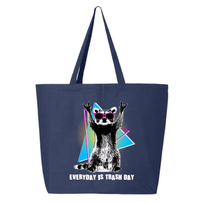 Funny Retro Everyday Is Trash Day Raccoon 25L Jumbo Tote