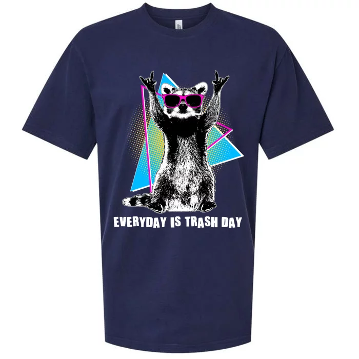 Funny Retro Everyday Is Trash Day Raccoon Sueded Cloud Jersey T-Shirt