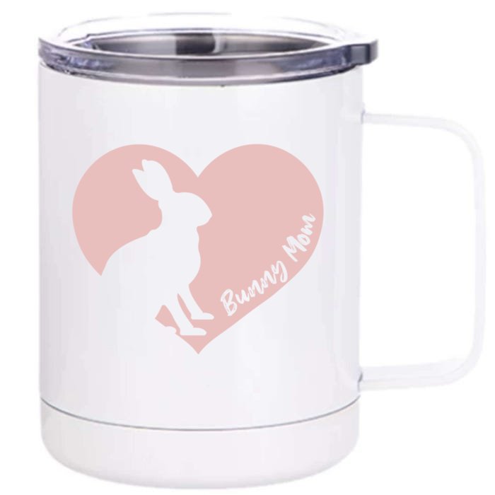 Fun Rabbit Eastern Moms Rabbits Easter Bunny Mom Cute Gift Front & Back 12oz Stainless Steel Tumbler Cup