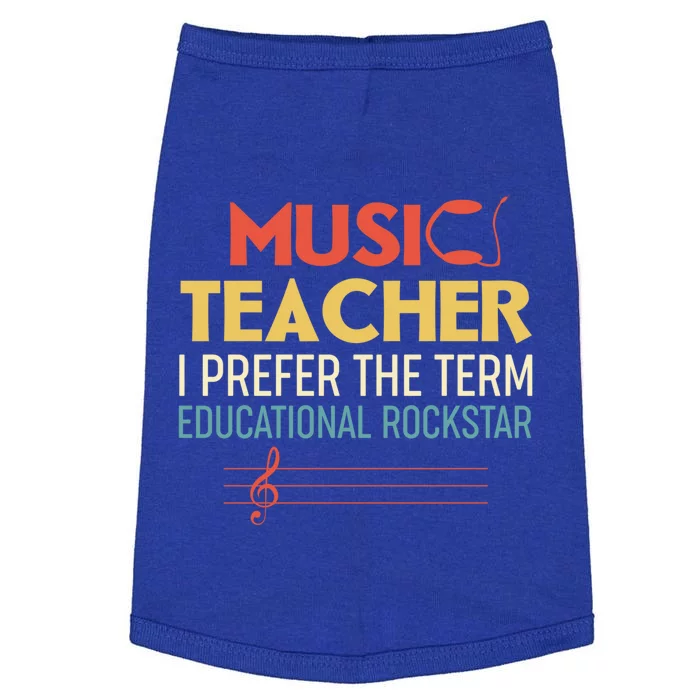 Funny Retro Educational Rockstar Music Teacher Gift Doggie Tank