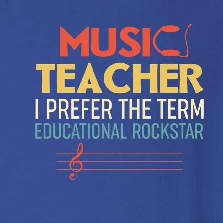 Funny Retro Educational Rockstar Music Teacher Gift Toddler Long Sleeve Shirt