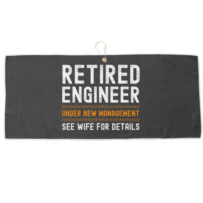 Funny Retirement Engineer Novelty Gift Retired Engineer Large Microfiber Waffle Golf Towel