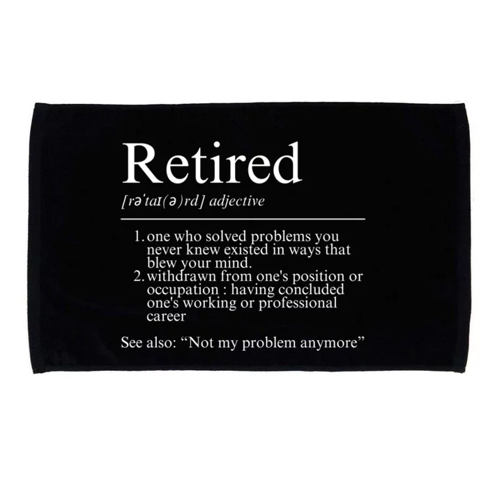 Funny Retired Employee Definition Design Funny Retiring Retiree Funny Retirement Microfiber Hand Towel