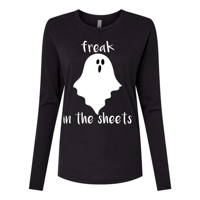 Freak in the Sheets Funny Halloween Womens Cotton Relaxed Long Sleeve T-Shirt