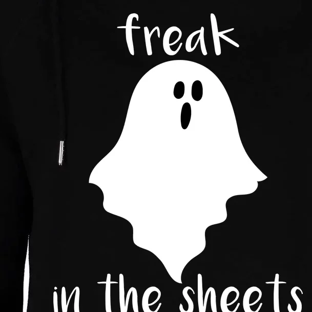 Freak in the Sheets Funny Halloween Womens Funnel Neck Pullover Hood