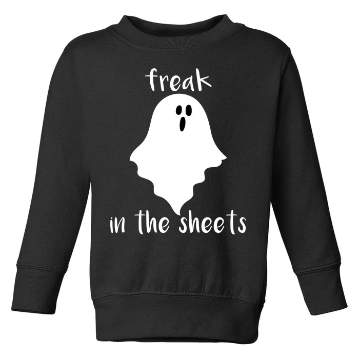 Freak in the Sheets Funny Halloween Toddler Sweatshirt