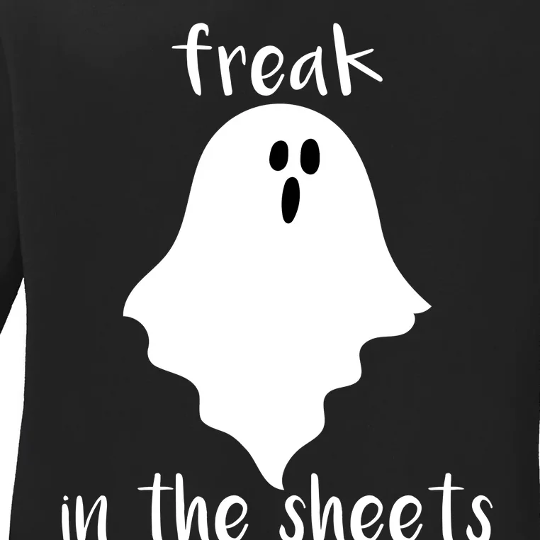 Freak in the Sheets Funny Halloween Ladies Long Sleeve Shirt