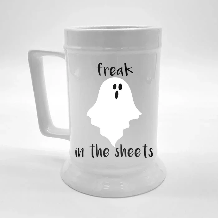 Freak in the Sheets Funny Halloween Front & Back Beer Stein