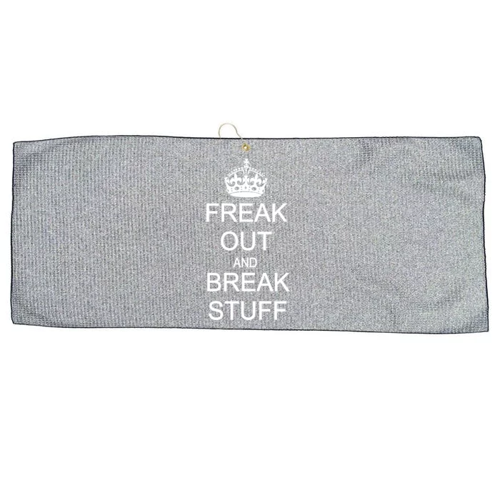 Freak Out And Break Stuff Large Microfiber Waffle Golf Towel