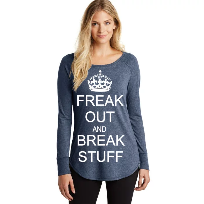 Freak Out And Break Stuff Women's Perfect Tri Tunic Long Sleeve Shirt