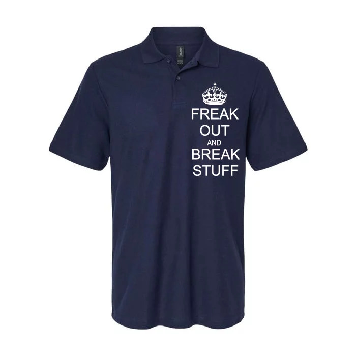 Freak Out And Break Stuff Softstyle Adult Sport Polo