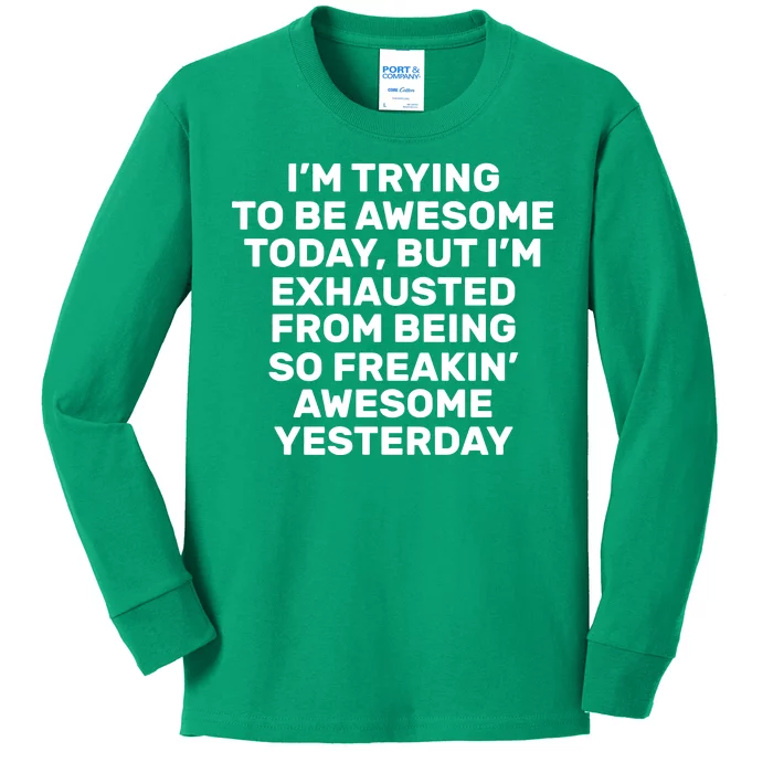 Freakin Awesome Kids Long Sleeve Shirt