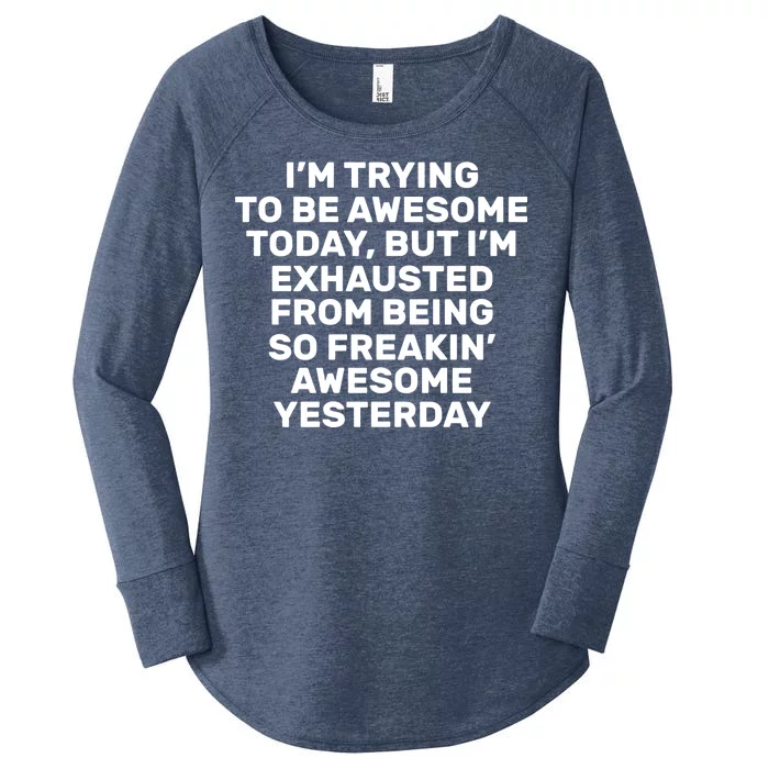 Freakin Awesome Women's Perfect Tri Tunic Long Sleeve Shirt