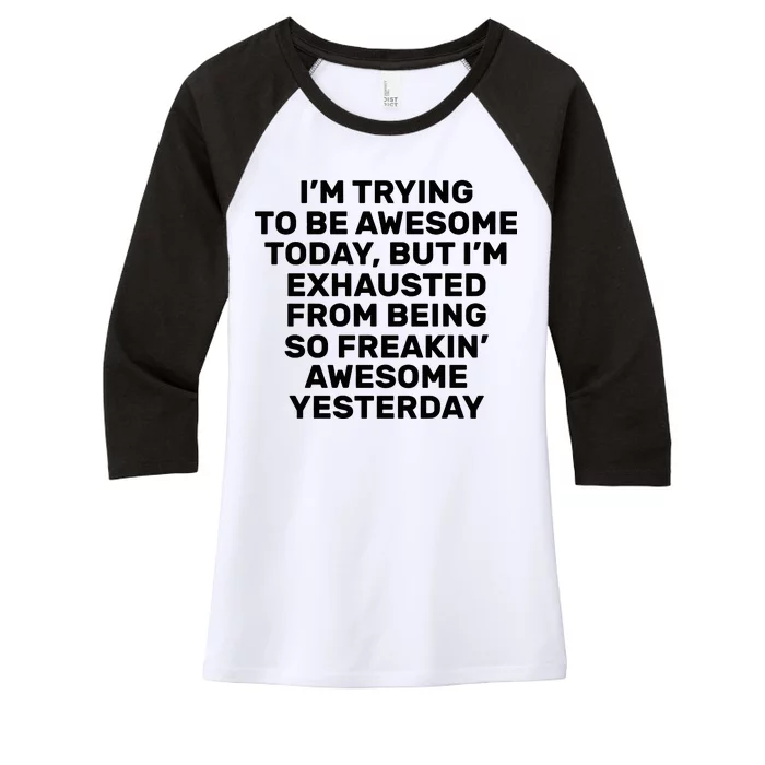 Freakin Awesome Women's Tri-Blend 3/4-Sleeve Raglan Shirt