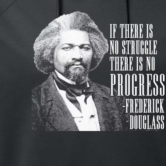 Frederick Douglass History Quote Performance Fleece Hoodie