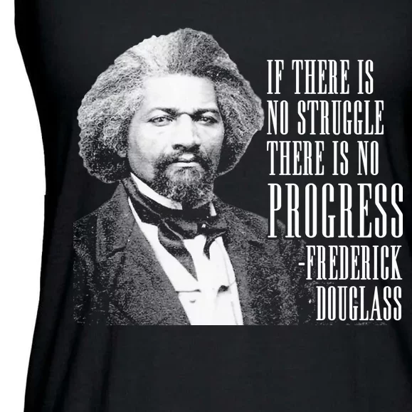 Frederick Douglass History Quote Ladies Essential Flowy Tank