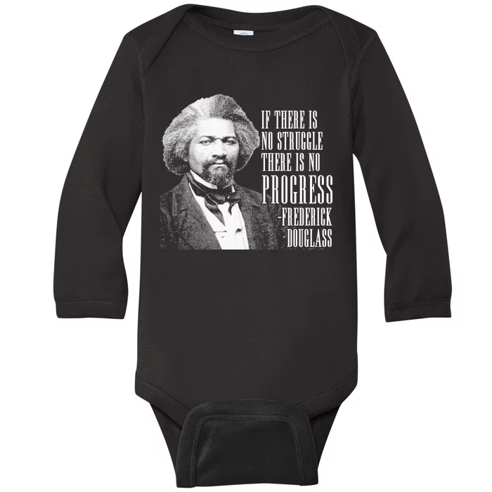 Frederick Douglass History Quote Baby Long Sleeve Bodysuit