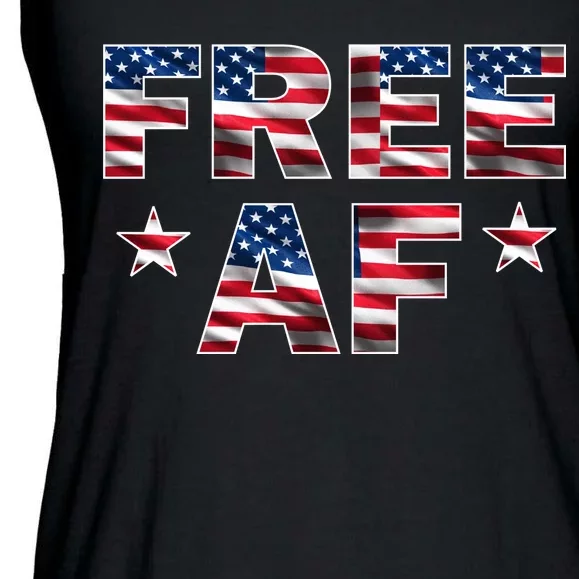 FREE AF American Pride USA Ladies Essential Flowy Tank