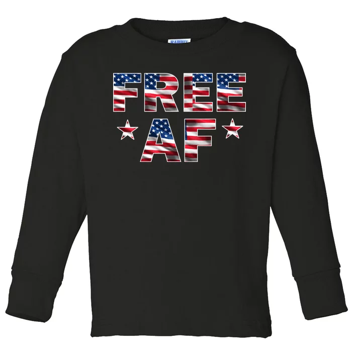 FREE AF American Pride USA Toddler Long Sleeve Shirt