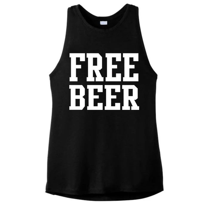 Free Beer Logo Ladies Tri-Blend Wicking Tank