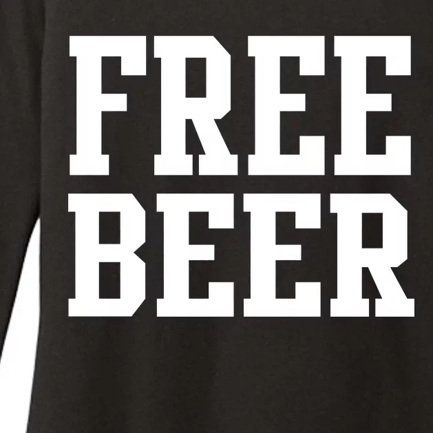 Free Beer Logo Womens CVC Long Sleeve Shirt