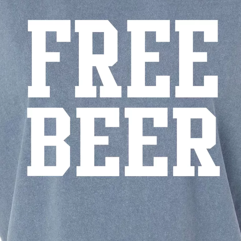 Free Beer Logo Garment-Dyed Women's Muscle Tee