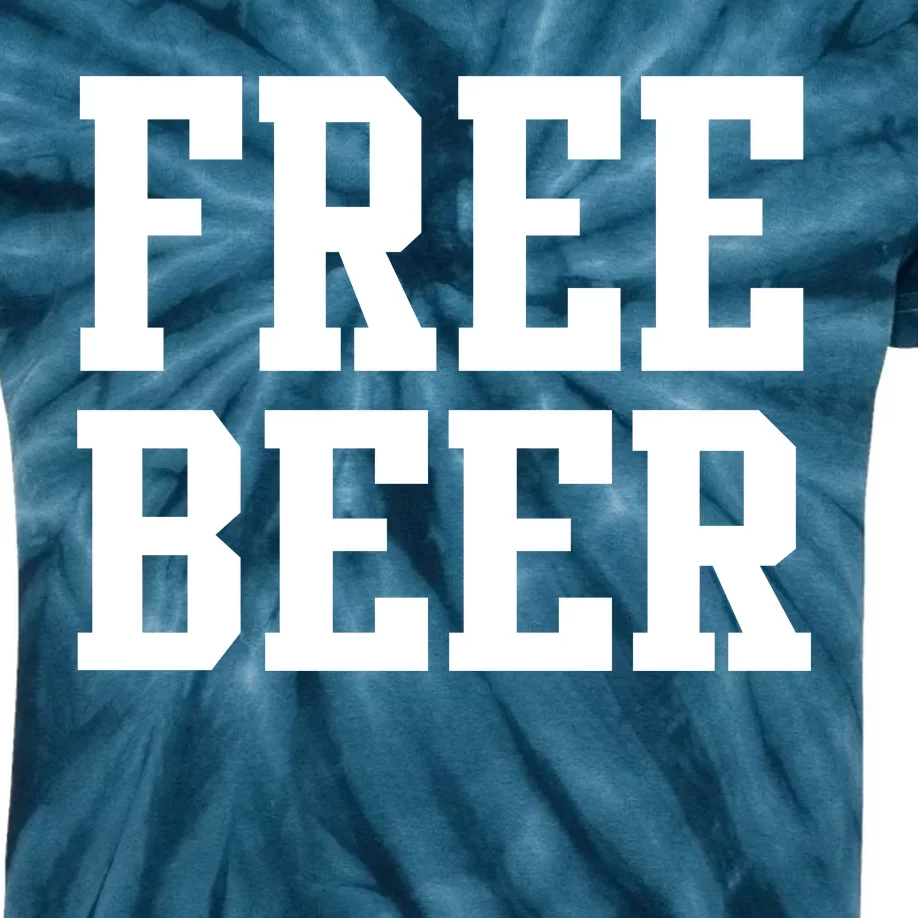 Free Beer Logo Kids Tie-Dye T-Shirt