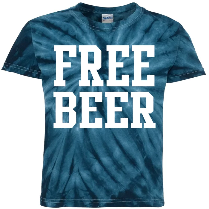 Free Beer Logo Kids Tie-Dye T-Shirt