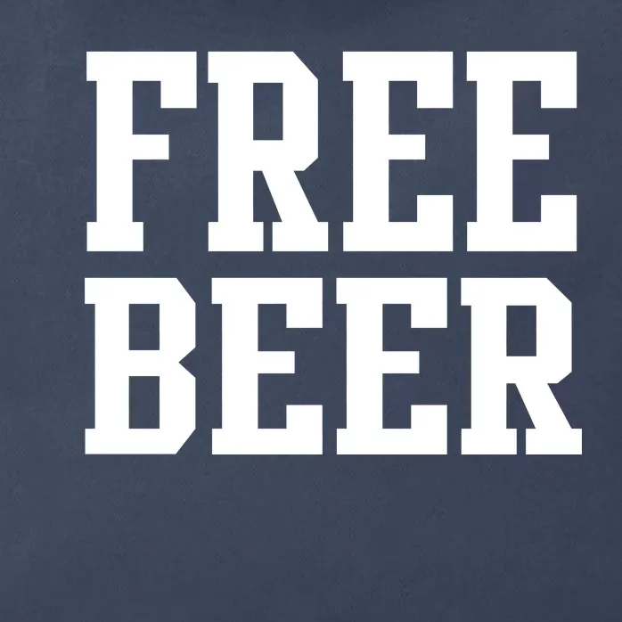 Free Beer Logo Zip Tote Bag