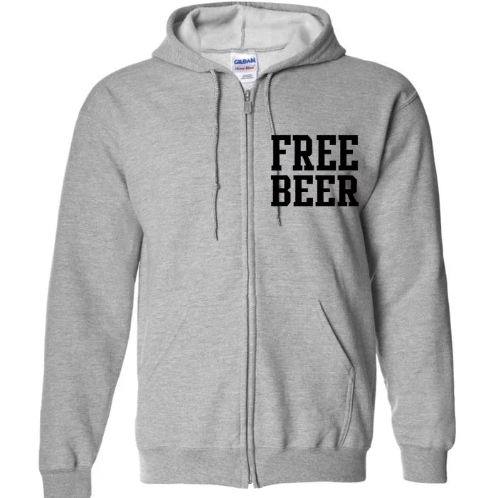 Free Beer Logo Full Zip Hoodie