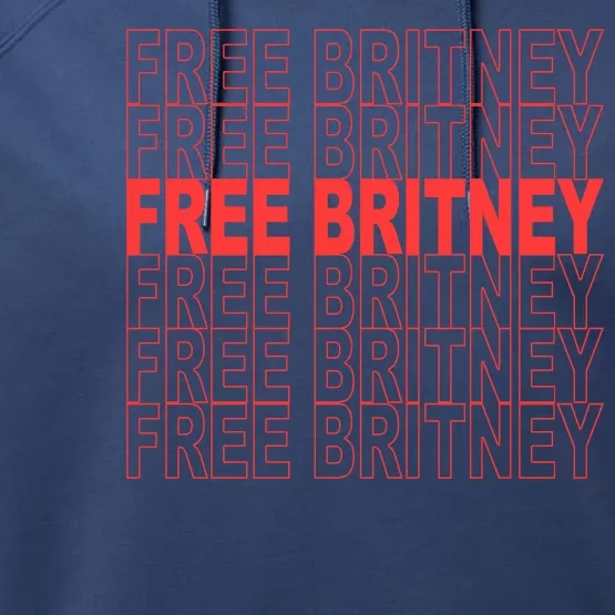 Free Britney Bag Logo Performance Fleece Hoodie