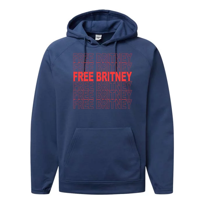 Free Britney Bag Logo Performance Fleece Hoodie