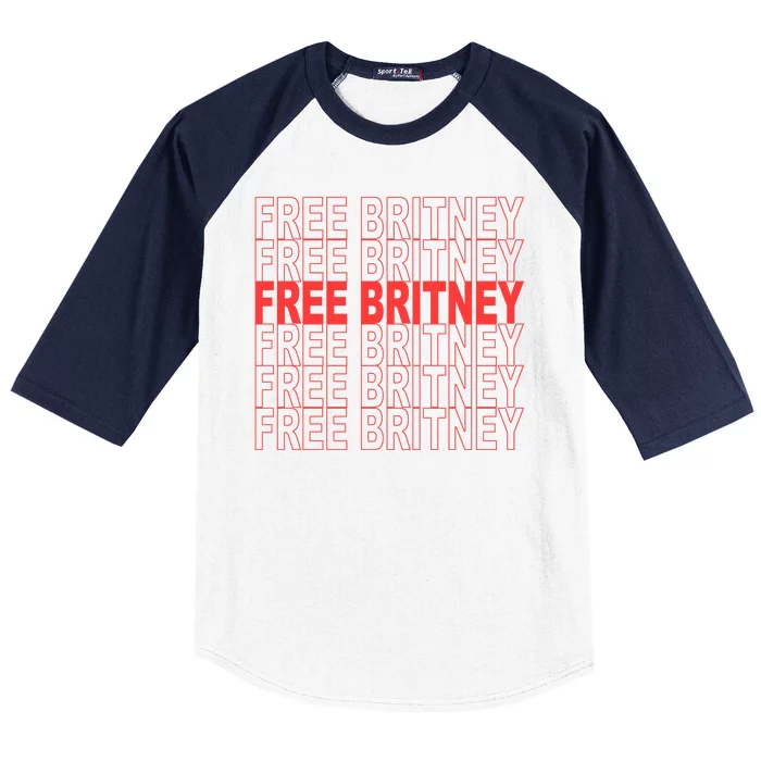 Free Britney Bag Logo Baseball Sleeve Shirt