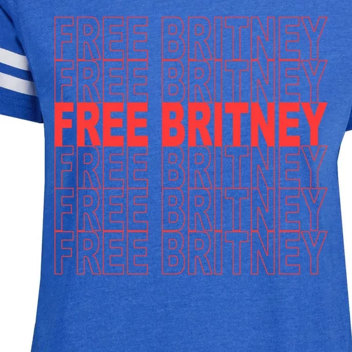 Free Britney Bag Logo Enza Ladies Jersey Football T-Shirt