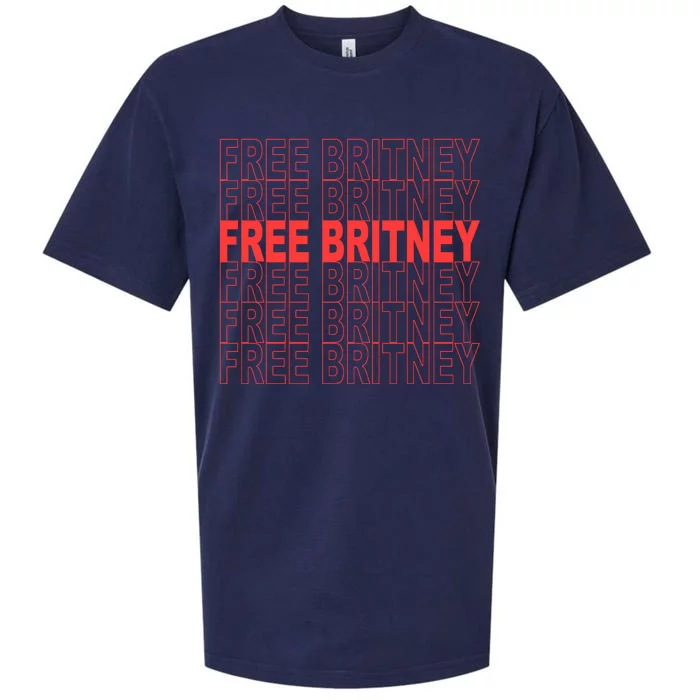 Free Britney Bag Logo Sueded Cloud Jersey T-Shirt