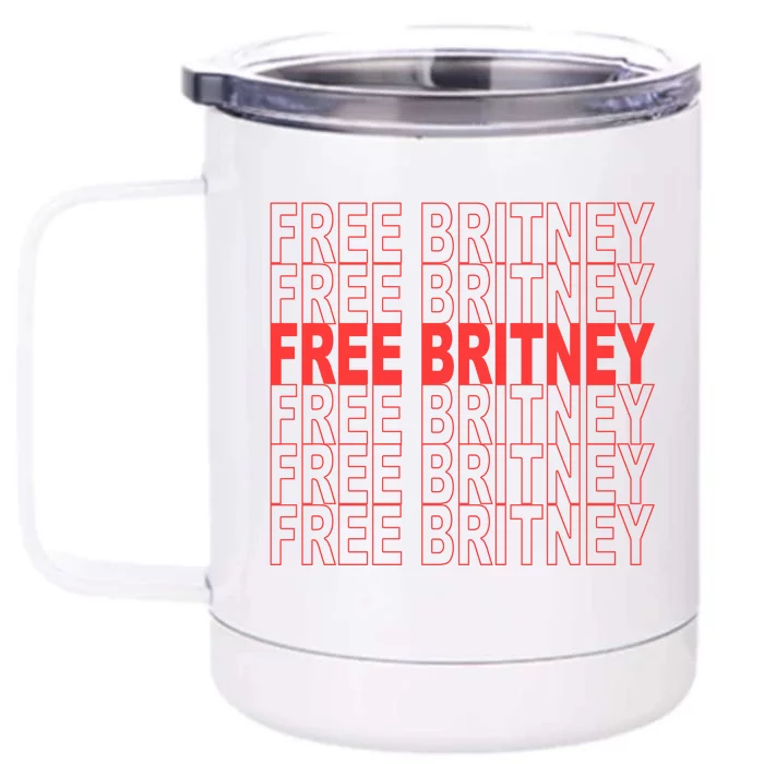 Free Britney Bag Logo Front & Back 12oz Stainless Steel Tumbler Cup