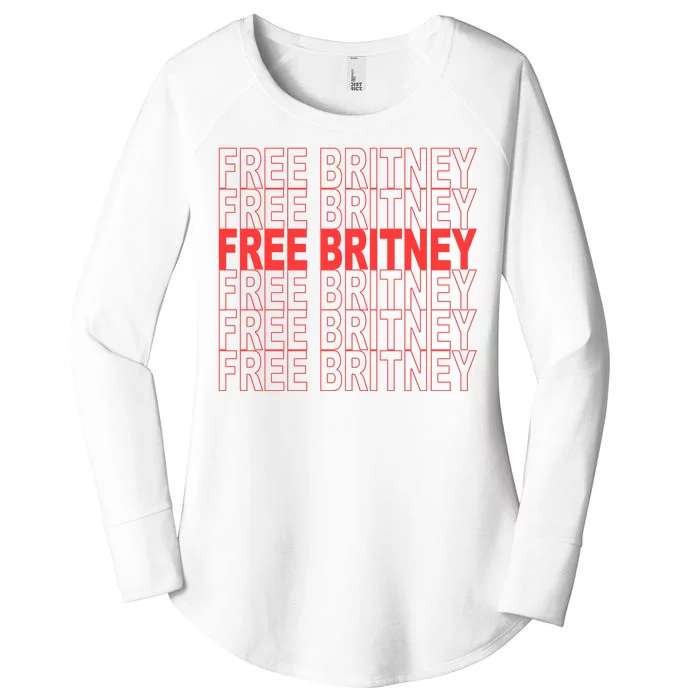 Free Britney Bag Logo Women's Perfect Tri Tunic Long Sleeve Shirt