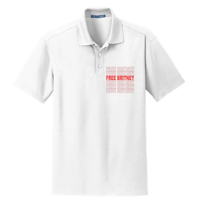 Free Britney Bag Logo Dry Zone Grid Performance Polo