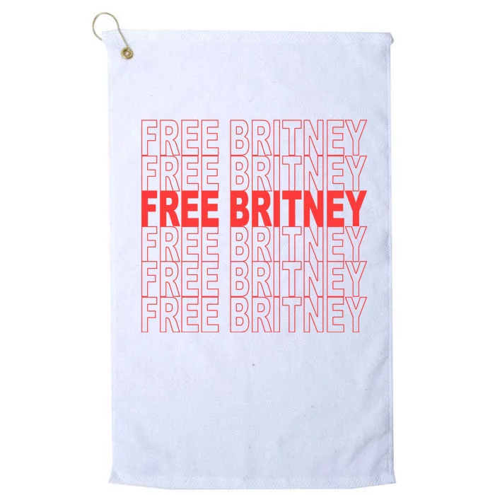 Free Britney Bag Logo Platinum Collection Golf Towel