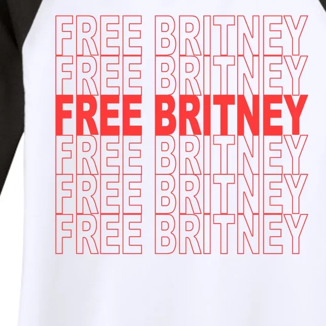 Free Britney Bag Logo Women's Tri-Blend 3/4-Sleeve Raglan Shirt