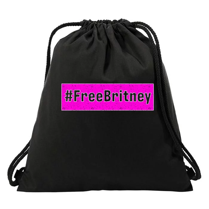 Free Britney Hashtag FreeBritney Drawstring Bag