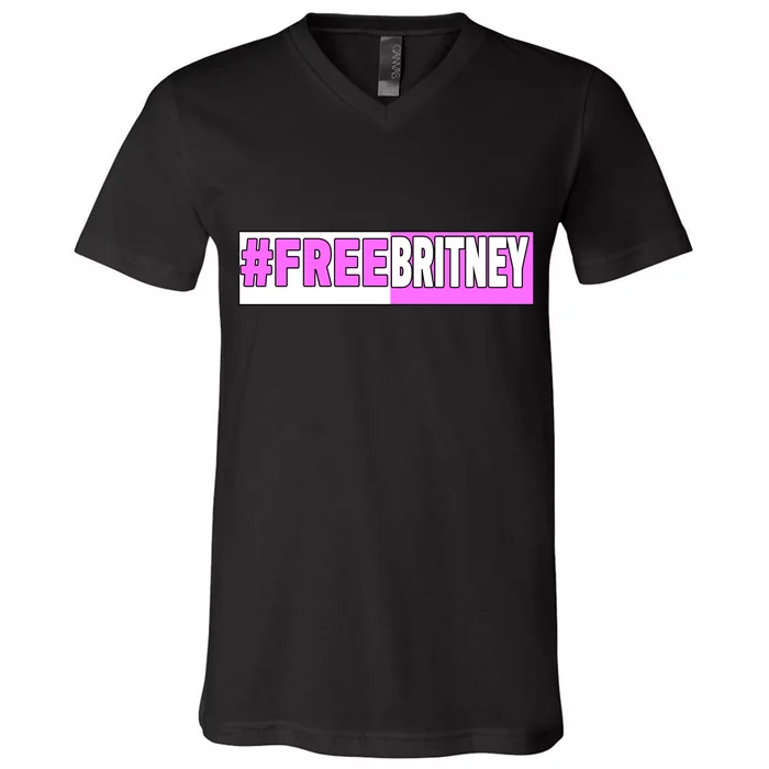 Free Britney Help Save Her V-Neck T-Shirt