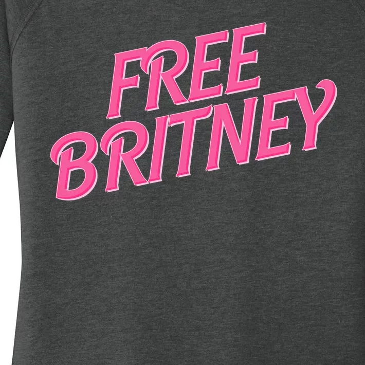 Free Britney Logo Women's Perfect Tri Tunic Long Sleeve Shirt