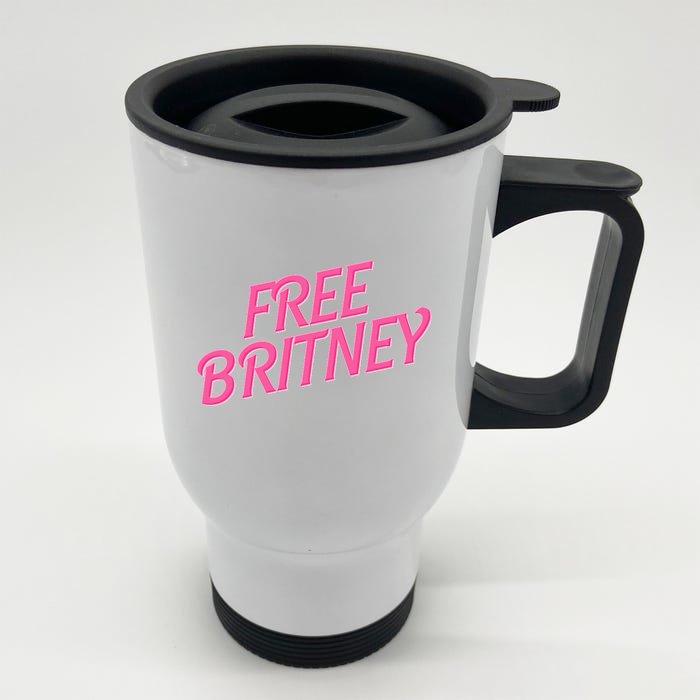 Free Britney Logo Front & Back Stainless Steel Travel Mug