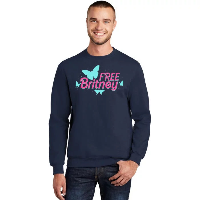 Free Britney Meme Butterflies Tall Sweatshirt