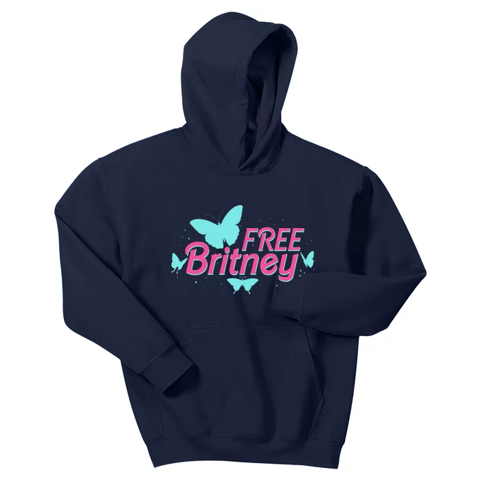 Free Britney Meme Butterflies Kids Hoodie